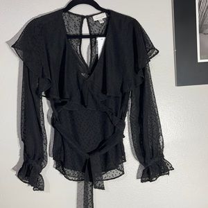 Topshop ruffle blouse
